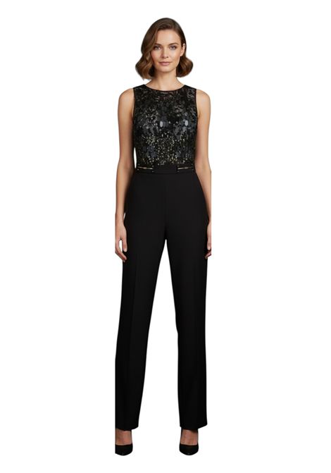 Crêpe jumpsuit with embroidery ELISABETTA FRANCHI | jumpsuits | TU06662E2110